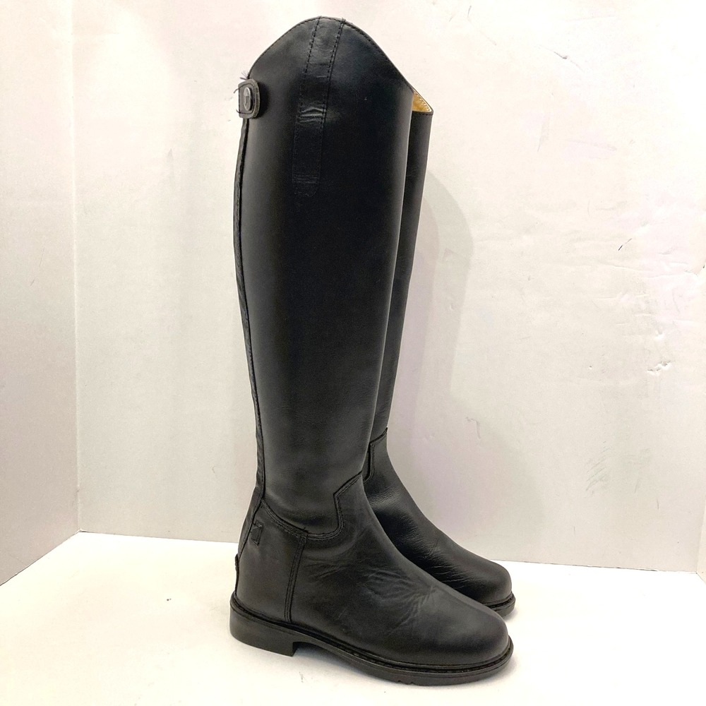 TuffRider Baroque Boots Kids 1 3051 Slim/Regular Calf Leather‎ Black Spanish Top